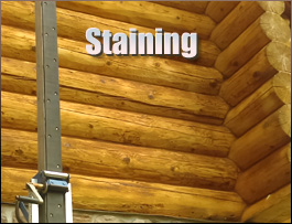  Hot Springs, North Carolina Log Home Staining